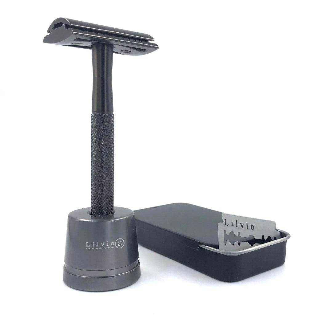 Lilvio Shaving Kit - Black or Silver Kit PLUS 30 Lilvio Blades