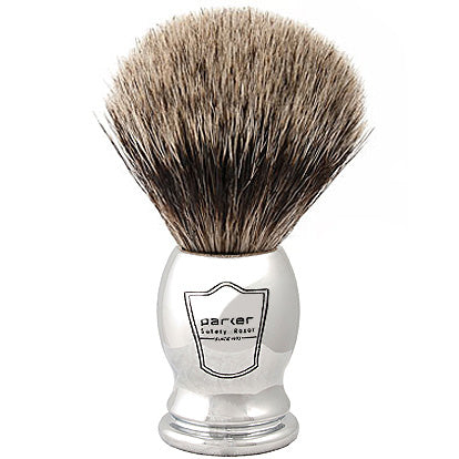 Parker CHPB Shaving Brush and Stand. - 100% Pure Badger Bristle