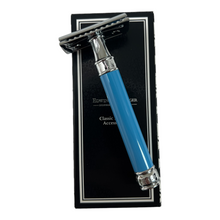 Load image into Gallery viewer, Edwin Jagger Double Edge Safety Razor, Long Handle , Blue
