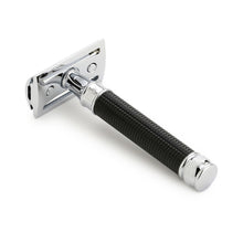 Load image into Gallery viewer, Edwin Jagger Black Chrome 3D Laser Diamond Safety Razor
