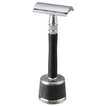 Load image into Gallery viewer, Feather Wood Handle Stainless Double Edge Razor WS-D2S With Stand
