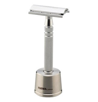Feather Stainless Steel Double Edge Razor with Stand - AS-D2S
