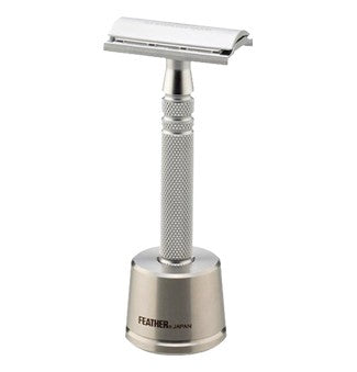Feather Stainless Steel Double Edge Razor with Stand - AS-D2