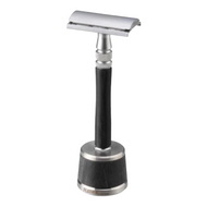 New Feather Wood Handle Stainless Double Edge Razor WS-D2S With Stand