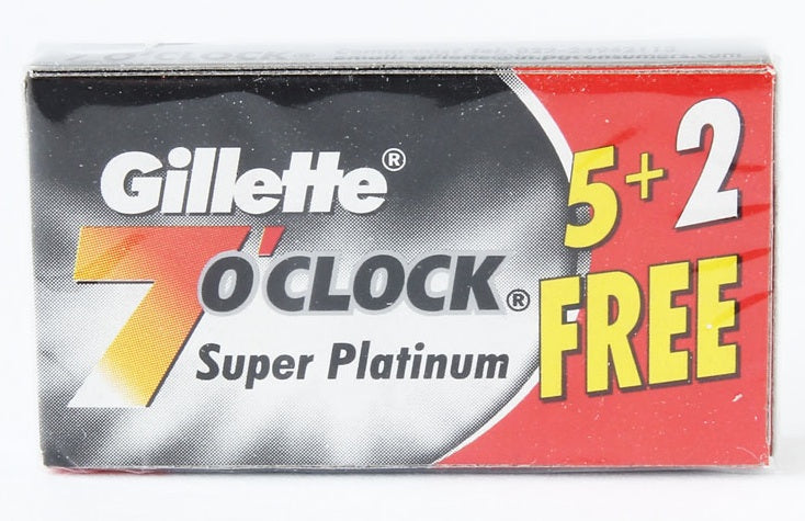 Gillette's 7 O'Clock Platinum DE Blades, 7 Blade Pack