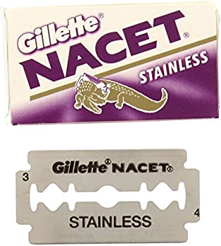 Gillette Nacet Stainless Double Edge Blacks, 5 Pack
