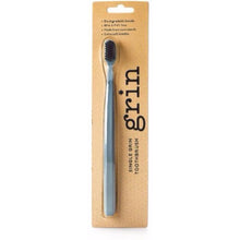 Load image into Gallery viewer, Grin Charcoal-Infused Biodegradable Brush - Navy Blue
