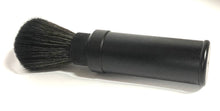Load image into Gallery viewer, Synthetic Bristle Grumpy Rhino Shaving Brush, Black Handle
