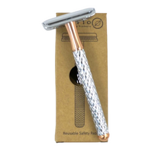 Load image into Gallery viewer, NEW Lilvio Reusable Safety Razor, Rose Gold &amp; Silver
