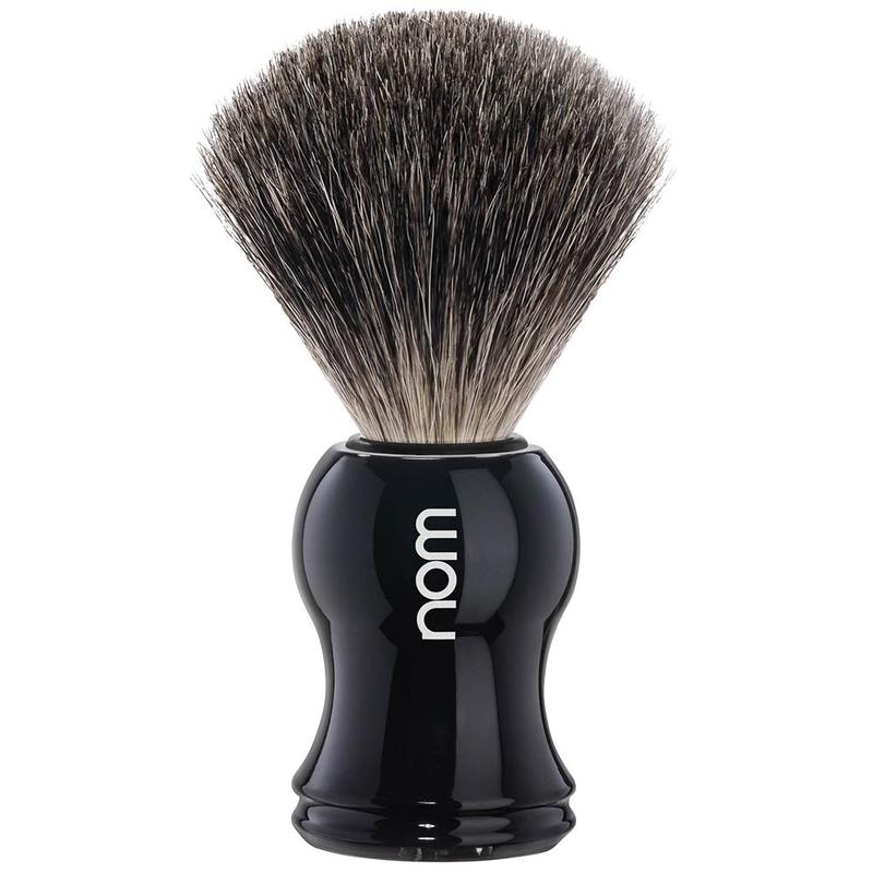 NOM Muhle Pure Badger Hair Shaving Brush, Black SafetyRazors