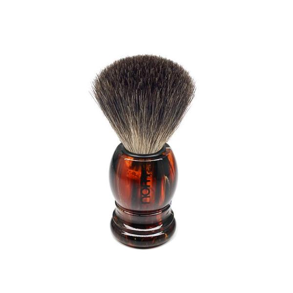 Muhle Nom Shaving brush, black badger, tortoise shell