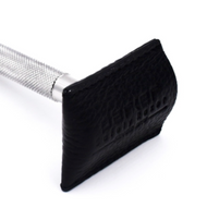 Parker Leather Double Edge Safety Razor Travel Cover Black