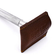 Parker Leather Double Edge Safety Razor Travel Cover Black