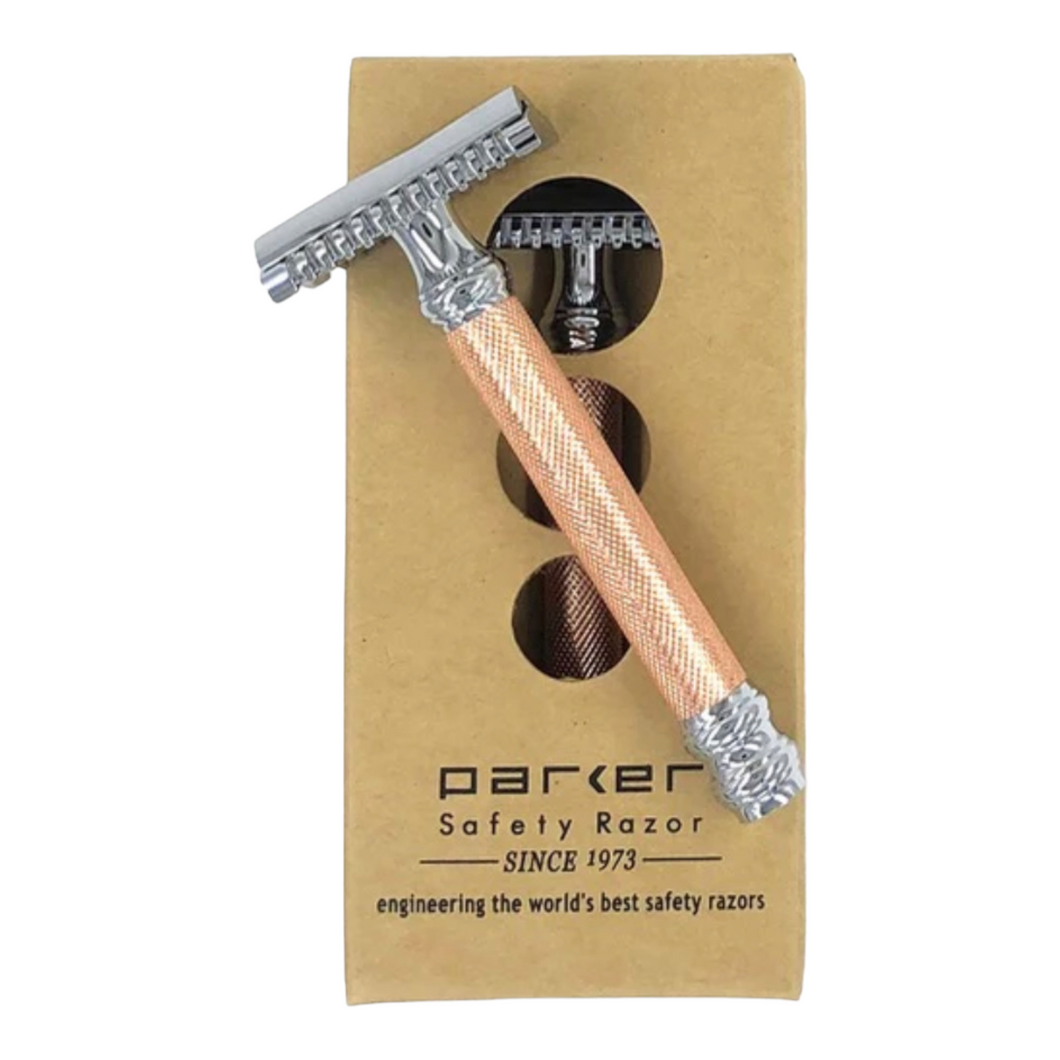 Parker 63c Open Comb, Rose Gold Safety Razor