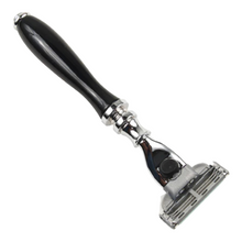 Load image into Gallery viewer, Parker 111B-M3 Black Resin Handle Mach3 Cartridge Razor
