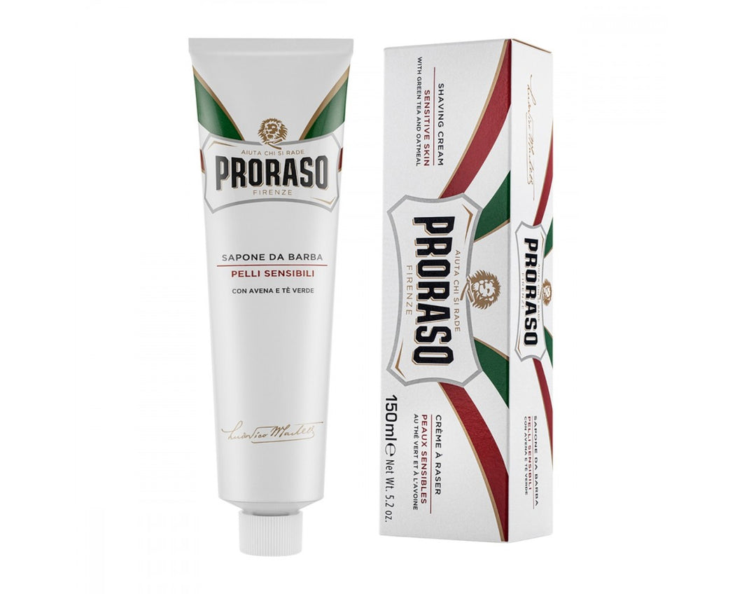 Proraso Sensitive Shave Cream with Green Tea & Oatmeal, 150ml Tube