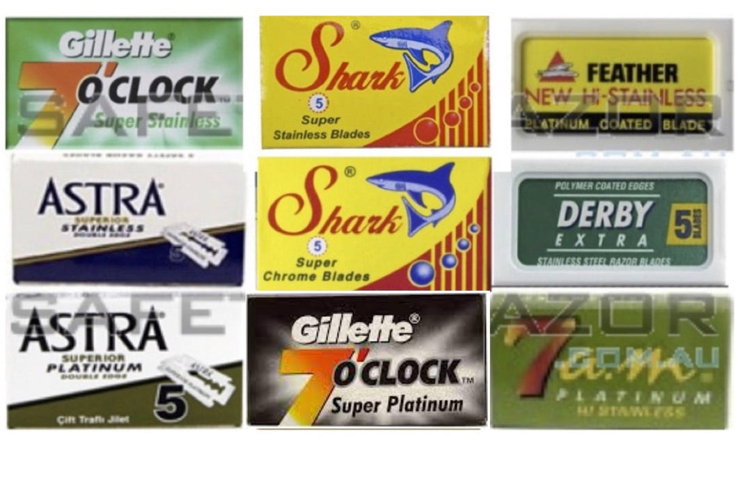 45 Double Edge Razor Blades Sample Pack