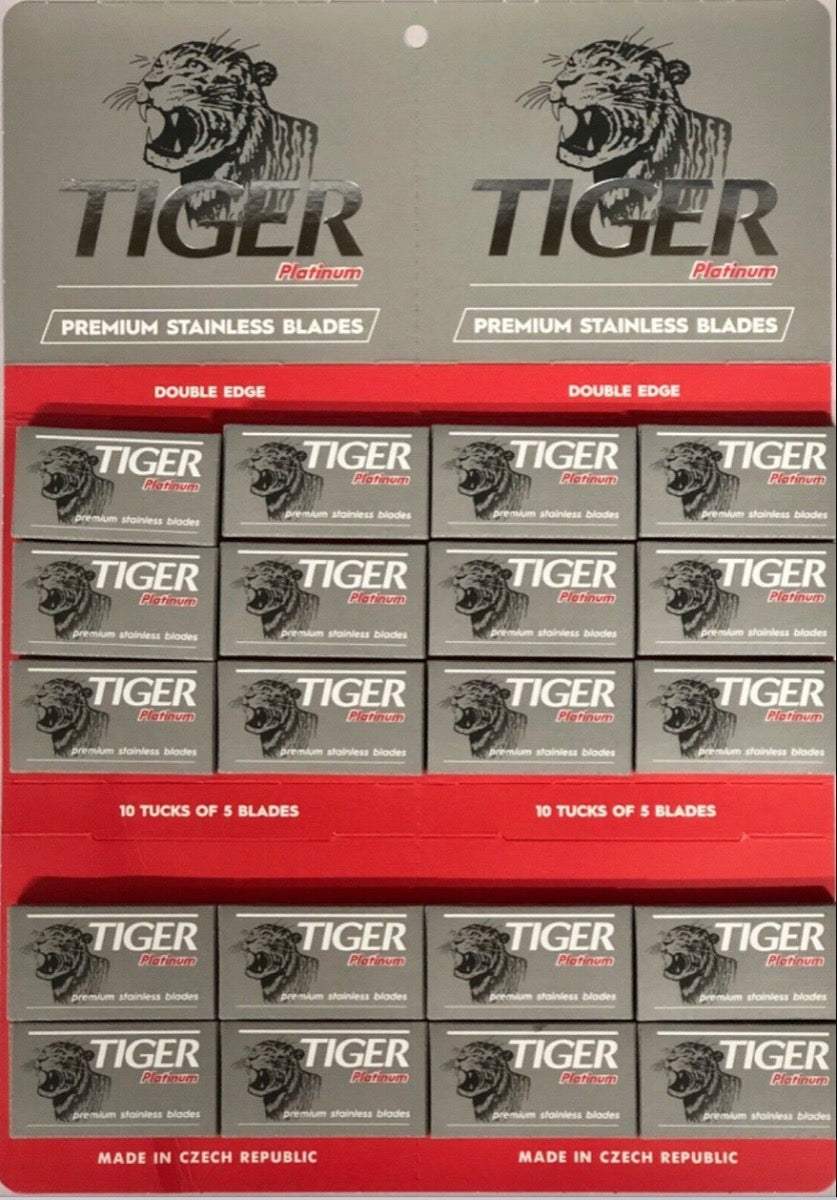 Tiger Premium Double Edge Razor Blades, 100 Blade Pack – SafetyRazors