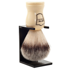 Load image into Gallery viewer, Parker Faux Ivory, Synthetic Bristle Shaving Brush and Stand
